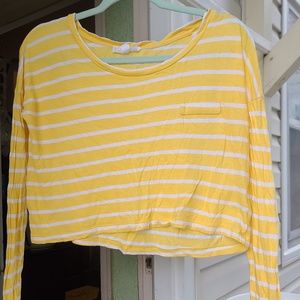 Forever 21 Yellow Striped sweater